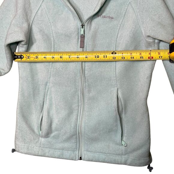 Columbia Jacket Womens Medium Light Blue XL6445 Full Zip Fleece Outdoors Hiking - Picture 7 of 11